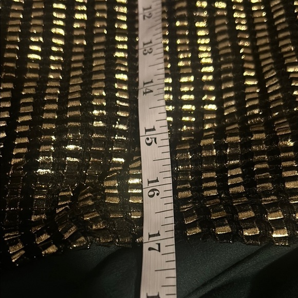 H&M Gold Sequin Striped Crop Top - Picture 4 of 6